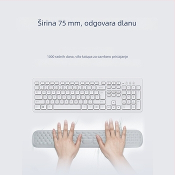 Podloga za zglob od memorijske pjene za tipkovnicu i miš — Velika podloga, memorijska pjena + tkanina, jednostrana, ubrizgano oblikovanje, OEM spreman