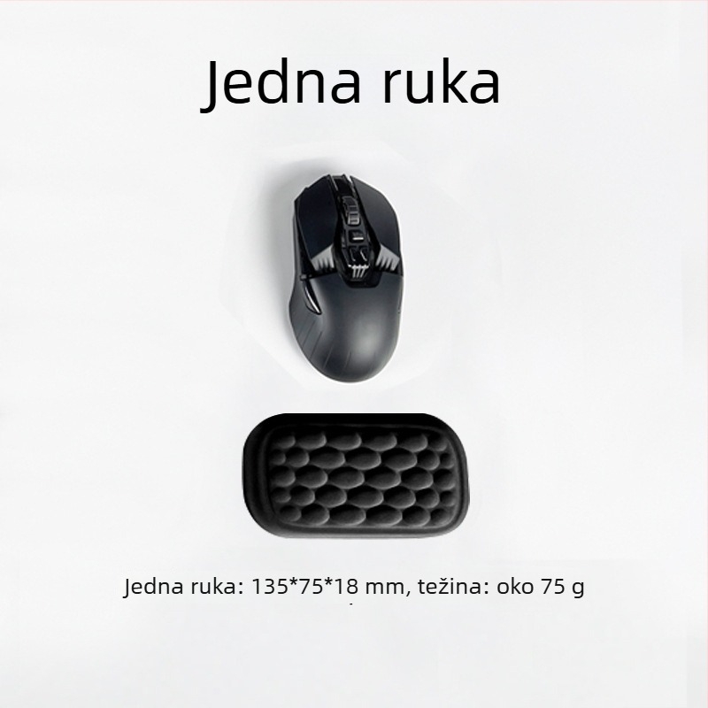 Podloga za zglob od memorijske pjene za tipkovnicu i miš — Velika podloga, memorijska pjena + tkanina, jednostrana, ubrizgano oblikovanje, OEM spreman