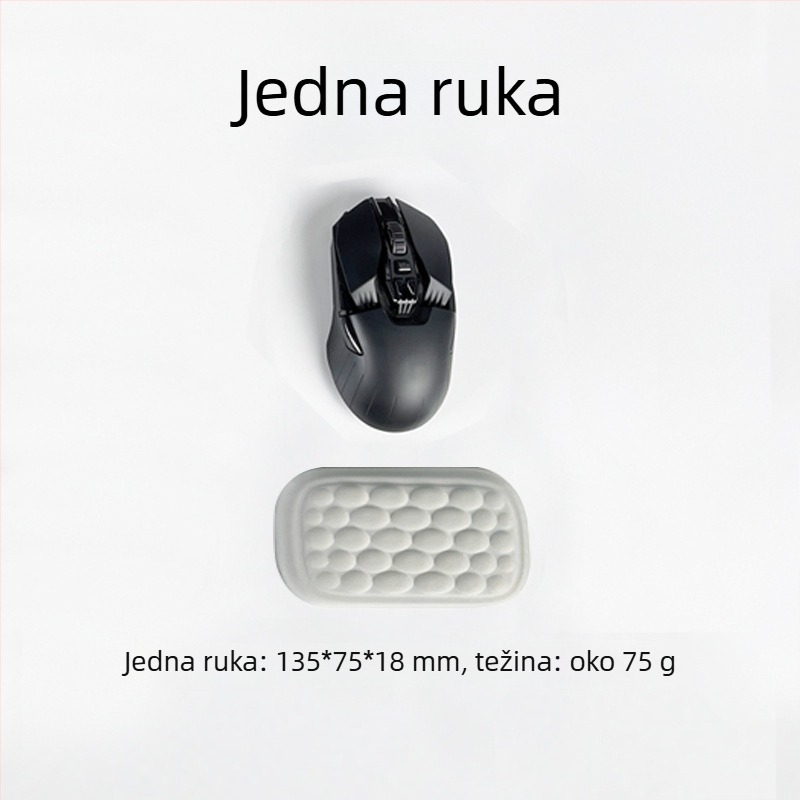 Podloga za zglob od memorijske pjene za tipkovnicu i miš — Velika podloga, memorijska pjena + tkanina, jednostrana, ubrizgano oblikovanje, OEM spreman
