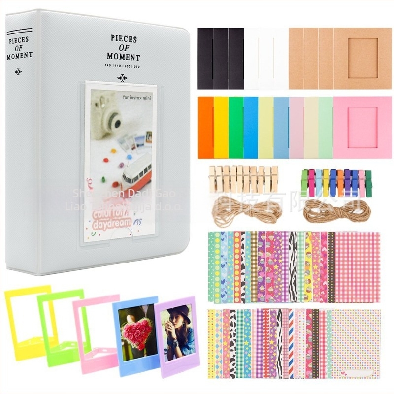 Instax Mini dodaci za kameru, 6-dijelni set: fotoalbum, okvir za fotografije, mini držač, set naljepnica Mini 11/9/8