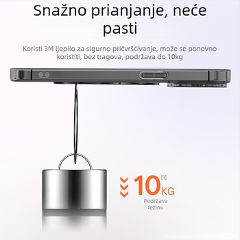 Sklopivi držač za telefon • metalna konstrukcija • prilagodljiv • opće namjene