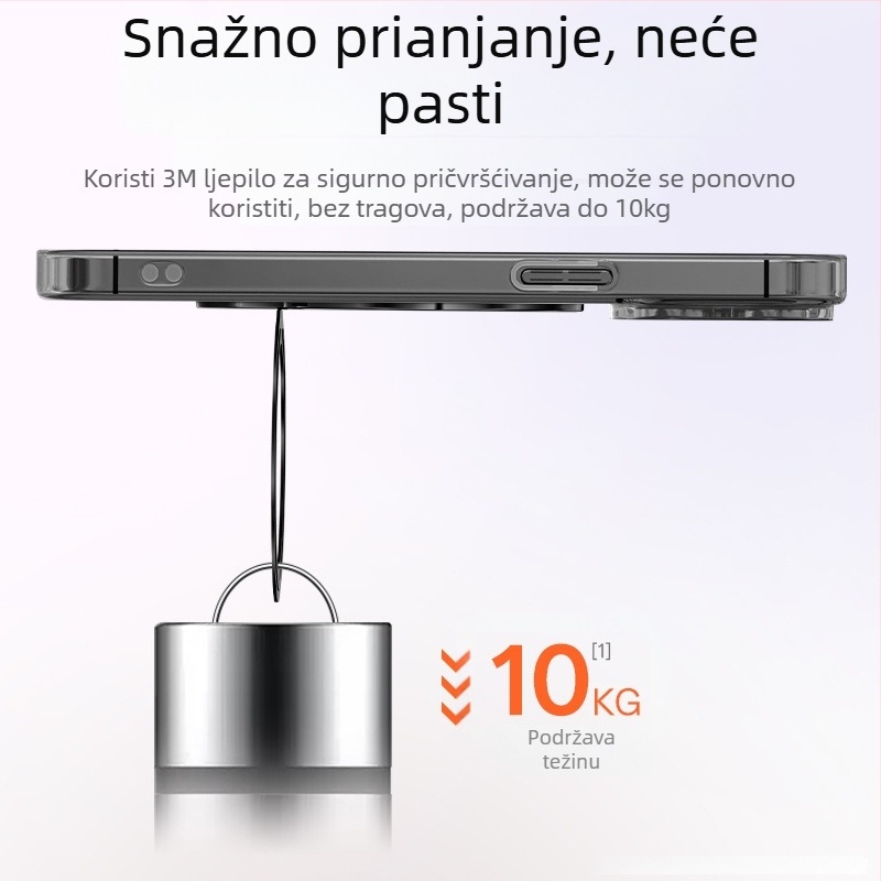 Sklopivi držač za telefon • metalna konstrukcija • prilagodljiv • opće namjene