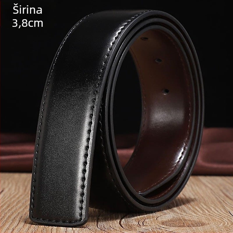 Remen bez kopče; Materijal: koža goveda; Materijal kopče: prirodna koža; Način pričvršćivanja: kopča s iglom; Širina: standardna (2–4 cm); Dizajn: originalni dizajn