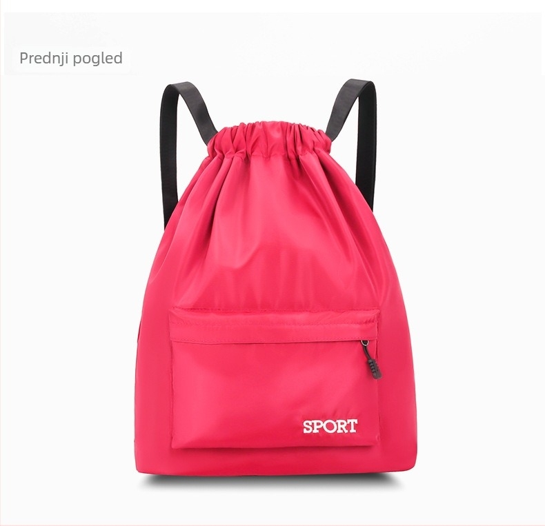 Nothing Lagani sportski ruksak s šnira za vanjske treninge – Oxford tkanina, zakrivljene naramenice, gradski stil