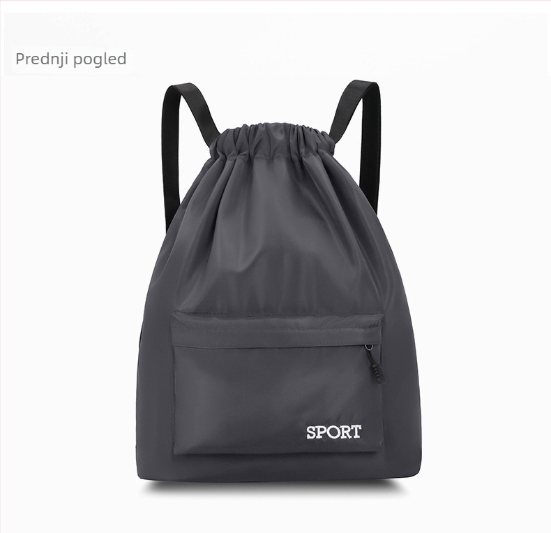 Nothing Lagani sportski ruksak s šnira za vanjske treninge – Oxford tkanina, zakrivljene naramenice, gradski stil