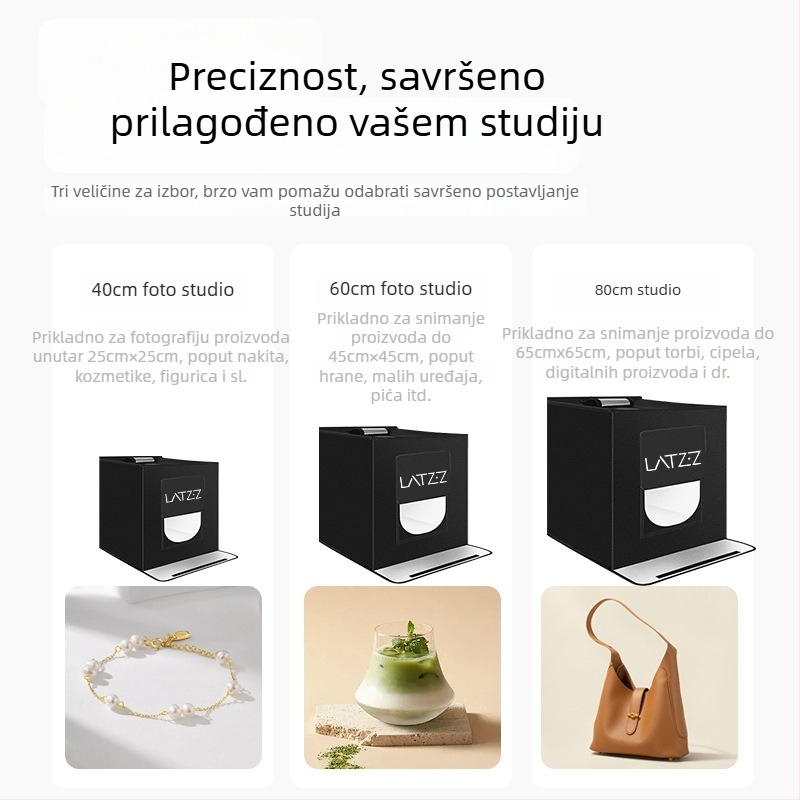 Studijski LED sklopivi svjetlosni kut za fotografiju, Oxford platno konstrukcija, sklopni dizajn, LATZZ, težina 5,4 kg