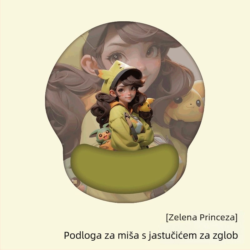 Podložak za zglob miša, mali, Milk Silk + silikon, jednostrana, prilagođene slike