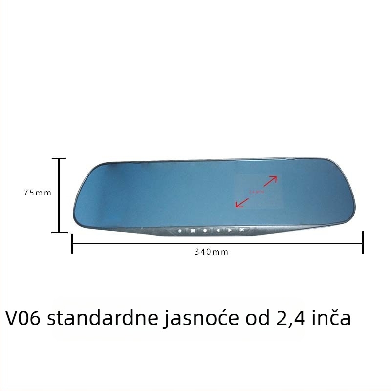 Automobilska dash kamera s prednjom i stražnjom dvostrukom kamerom, 1080p, 120° kut, funkcija obrnute slike, ciklično snimanje