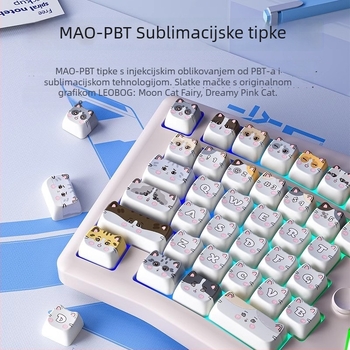 Alice mehanička tipkovnica, hot-swappable, RGB pozadinsko osvjetljenje, 83 tipki, tri načina povezivanja