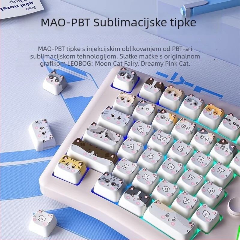 Alice mehanička tipkovnica, hot-swappable, RGB pozadinsko osvjetljenje, 83 tipki, tri načina povezivanja