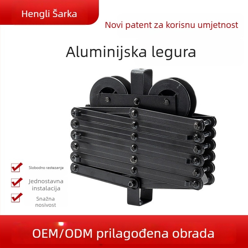 Studio rasvjetni rig s kliznom stropnom šinom i šarnir s konstantnom silom, aluminijska legura, prilagođena verzija, nosivost 6–10 kg, za fotografiju