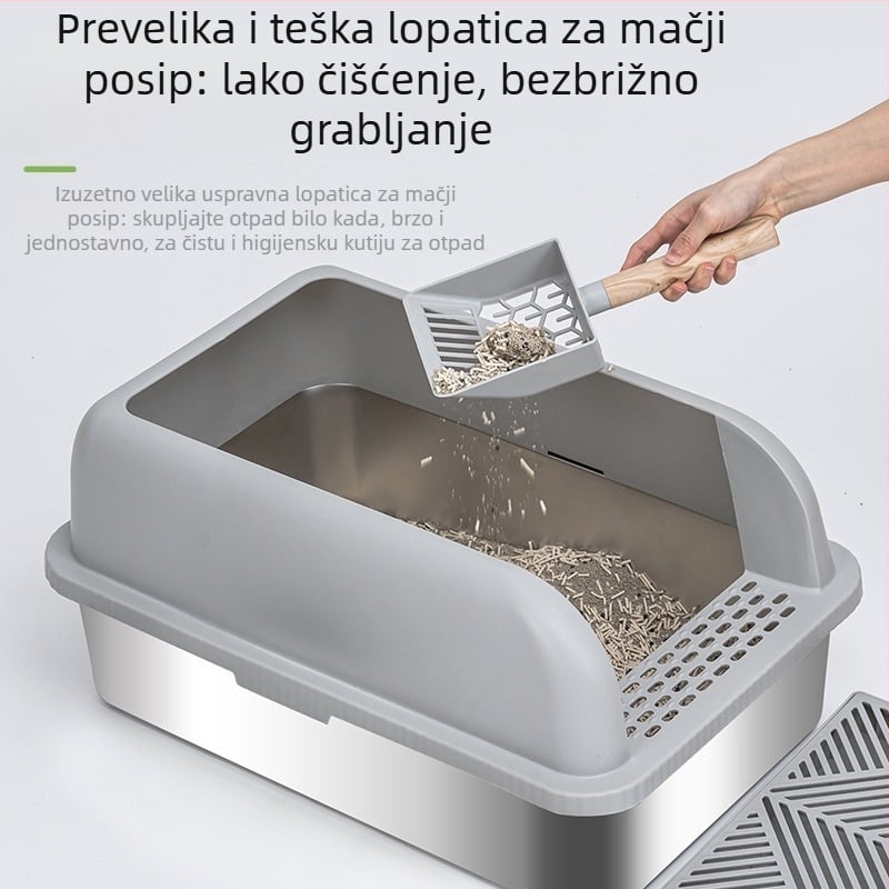 Set za čišćenje mačje toaletne: alat za filtriranje mačje šljake, lopatica za mačju šljaku, set s pedalom