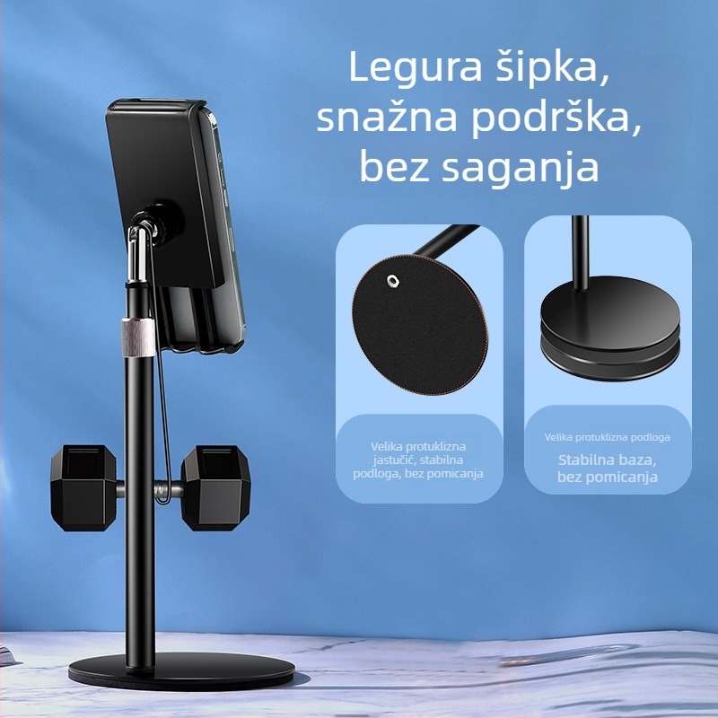 Stolni teleskopijski držač za telefon i tablet s metalnim fleksibilnim vratom