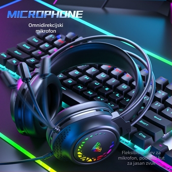 Žični gaming slušalice Wolf Spider S611 s mikrofonom — 50 mm zvučnici, frekvencijski raspon 20–20 kHz, impedancija 20+15%, 3,5 mm priključak