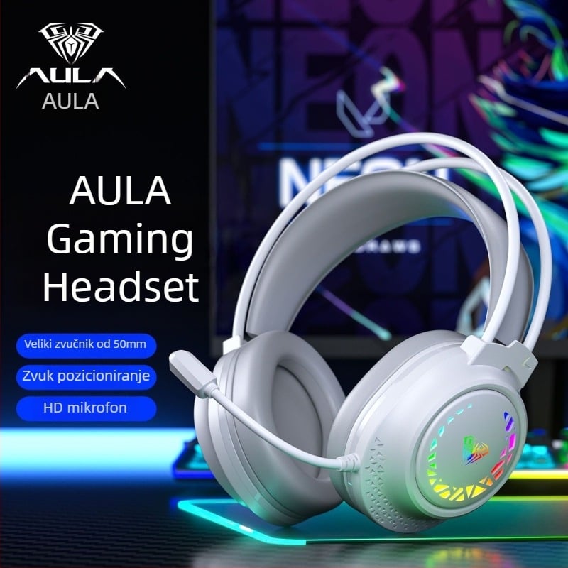 Žični gaming slušalice Wolf Spider S611 s mikrofonom — 50 mm zvučnici, frekvencijski raspon 20–20 kHz, impedancija 20+15%, 3,5 mm priključak