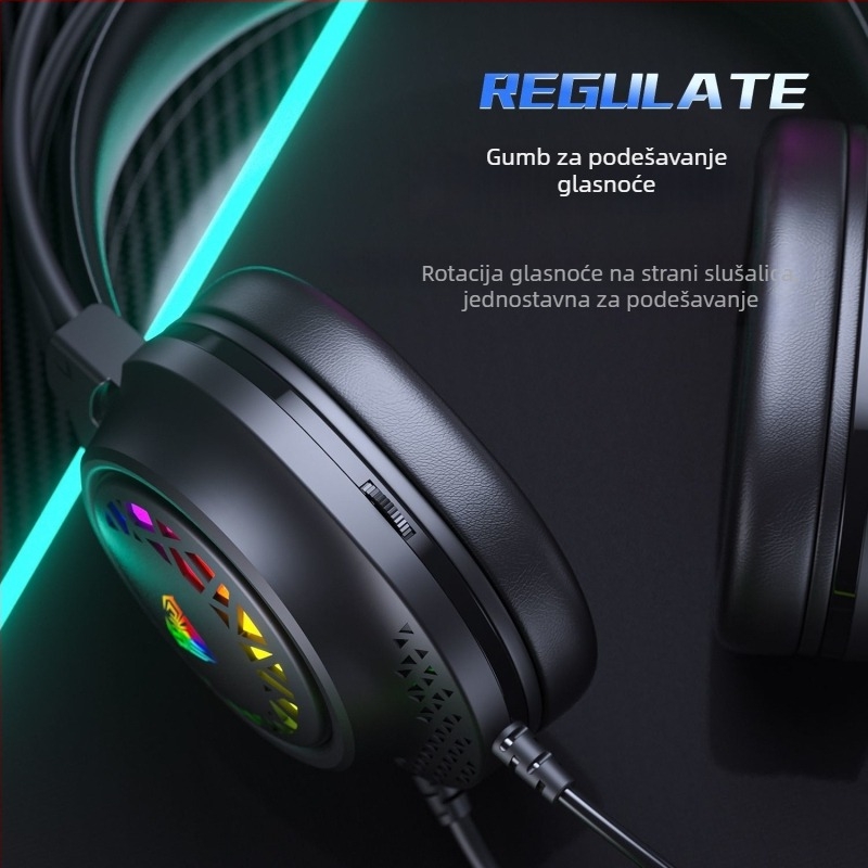 Žični gaming slušalice Wolf Spider S611 s mikrofonom — 50 mm zvučnici, frekvencijski raspon 20–20 kHz, impedancija 20+15%, 3,5 mm priključak