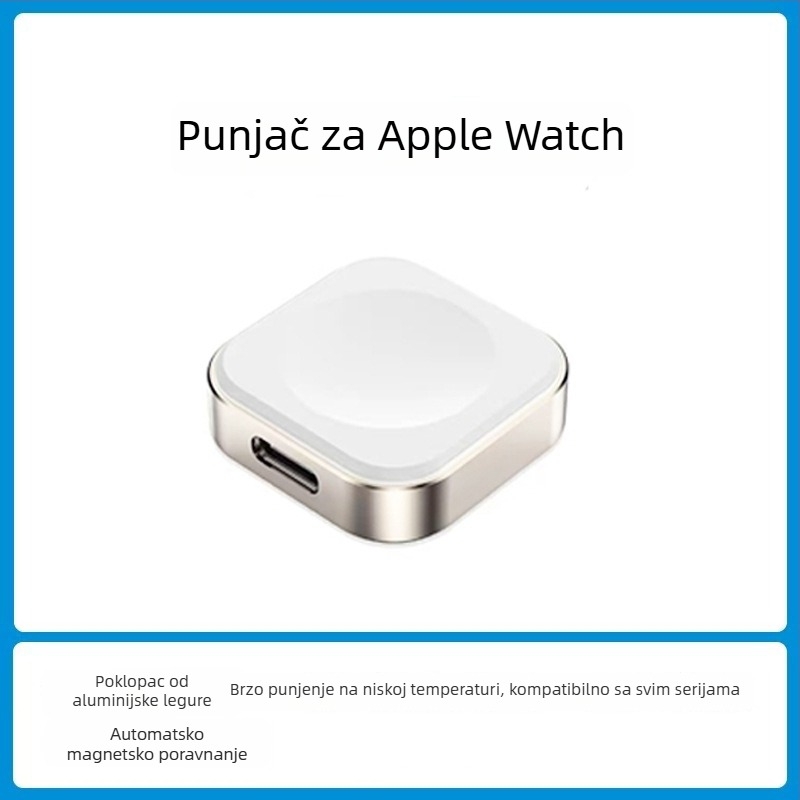 Zizgeek bežični punjač za Apple iWatch s magnetskim dvostrukim priključkom, PD, ukupna snaga 6W, izlaz 5W — S10 / S987 Ultra