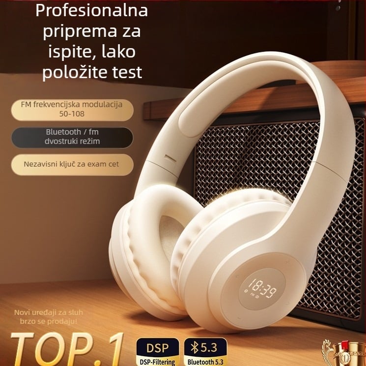 Žične slušalice za testiranje sluha | 40 mm pogonske jedinice • 3,5 mm priključak • žično povezivanje • distorzija ≤0,2%