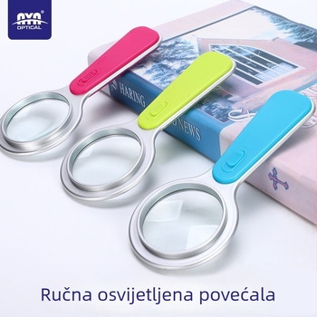 Ručna LED lupa s visokim povećanjem, prijenosna osvijetljena lupa za zaštitu očiju