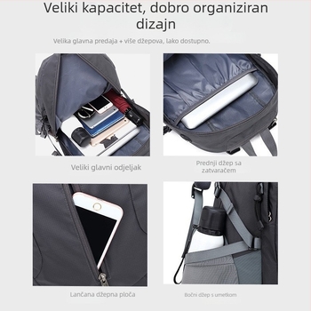 Planinski ruksak ultralak, vodootporan, s ergonomski stražnjim panelom, od najlona
