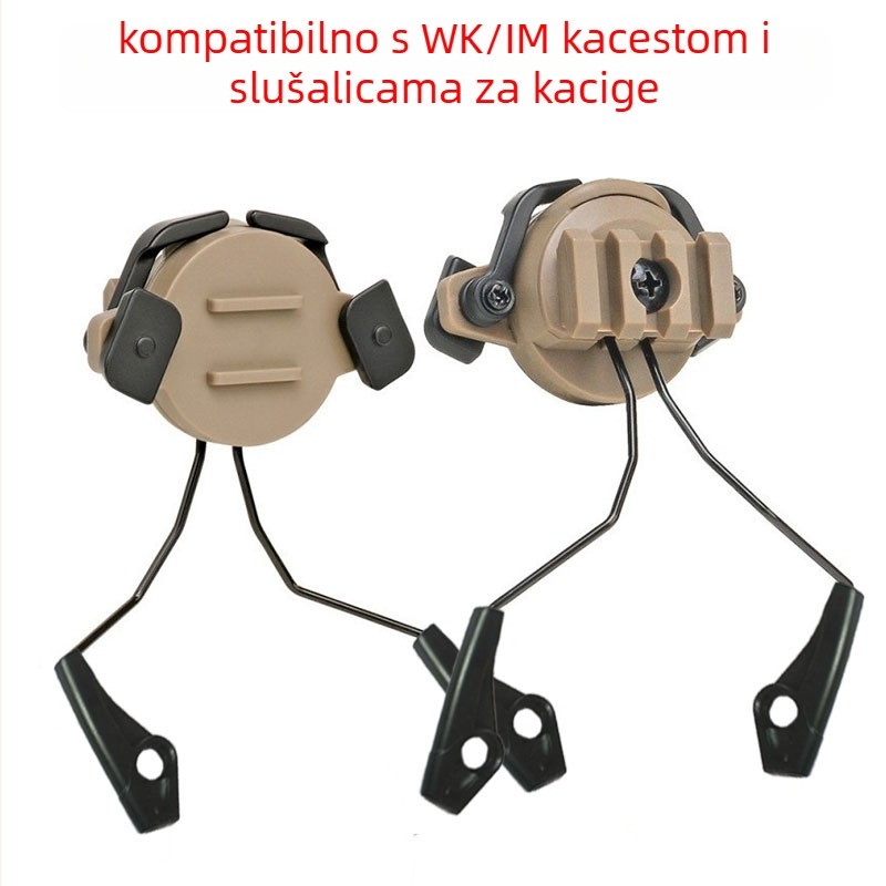 Taktički držač za slušalice za kacigu, višestruko prilagodljiv, sklopni, 185 g