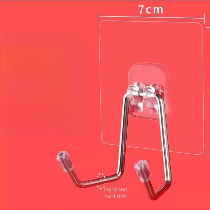 Držač za slušalice na zidu, bez bušenja, dvostruki kuk, moderan minimalistički dizajn, standardni materijal – The First Force