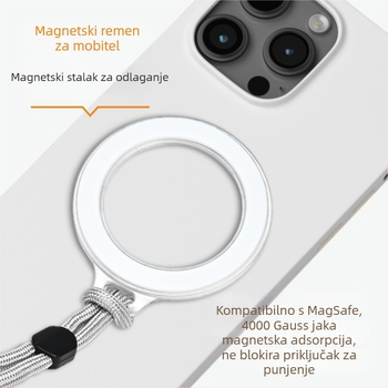  Magnetski držač za telefon s izbočnim zračnim temeljem, MagSafe prsten držač, protiv gubitka, moderna torbica i auto držač
