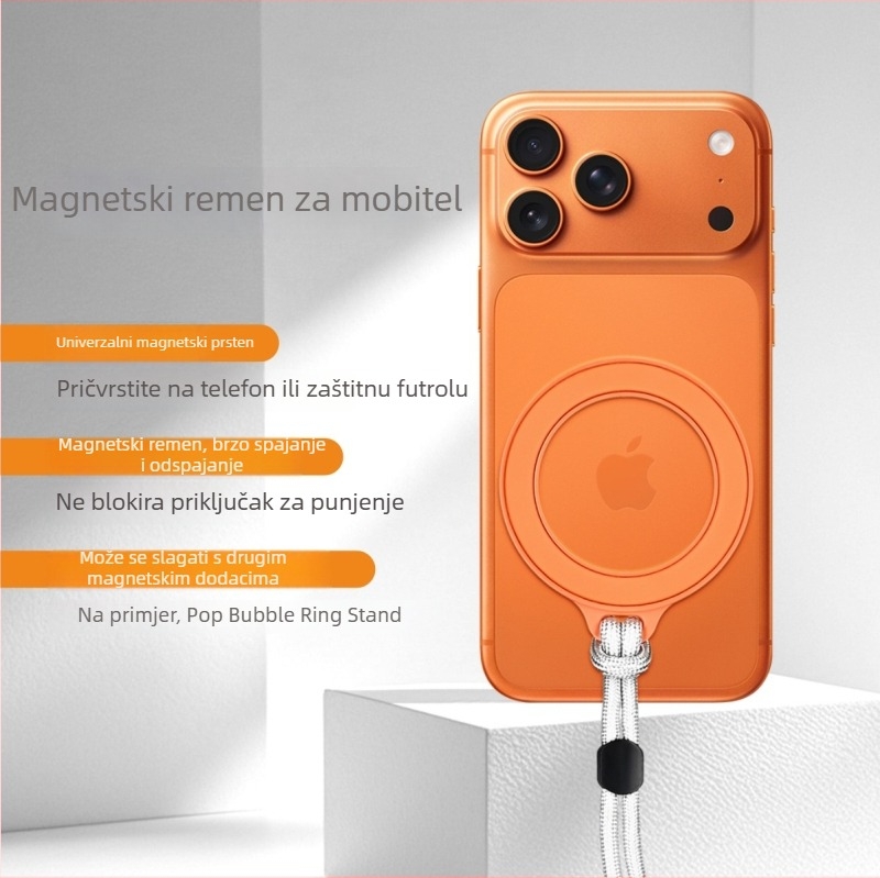  Magnetski držač za telefon s izbočnim zračnim temeljem, MagSafe prsten držač, protiv gubitka, moderna torbica i auto držač