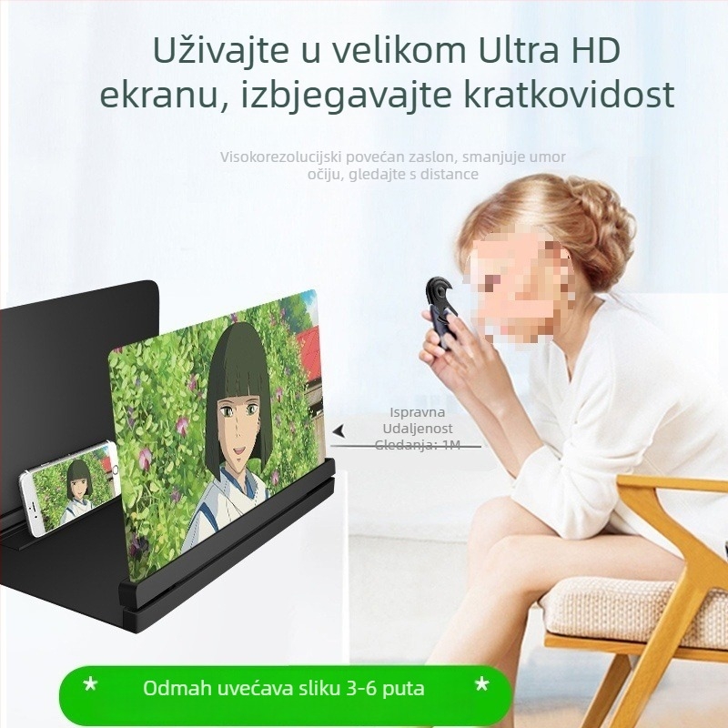 Gornji nosač za snimanje za povećivač zaslona mobitela — plastična konstrukcija, dizajn u stilu IP