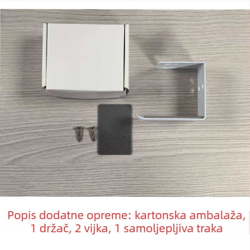 Metalni vješak za slušalice, zidni, model Gm2512, uz uključene vijke i dvostranu ljepljivu traku
