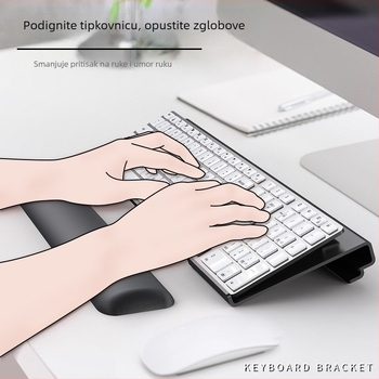 Stolni držač za tipkovnicu, silikon, protuklizni, model 240208, za ured, dostupan u proljeće 2024.