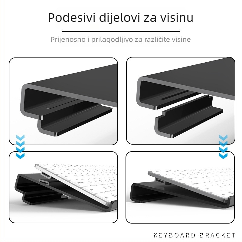 Stolni držač za tipkovnicu, silikon, protuklizni, model 240208, za ured, dostupan u proljeće 2024.