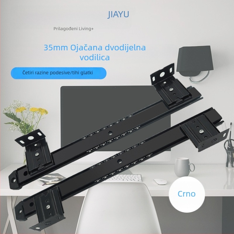 Jia Yu 2710A Držač za tipkovnicu, materijal: hladna ploča, površina: galvanizirana i crno prekrivena, moderni minimalistički stil, mogućnost prilagodbe