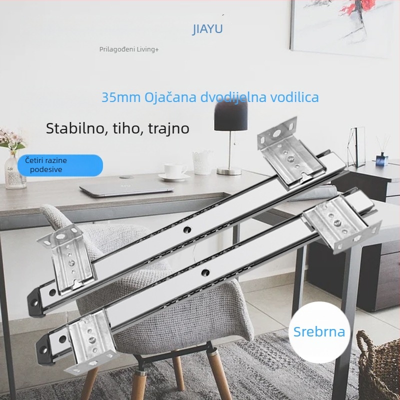 Jia Yu 2710A Držač za tipkovnicu, materijal: hladna ploča, površina: galvanizirana i crno prekrivena, moderni minimalistički stil, mogućnost prilagodbe