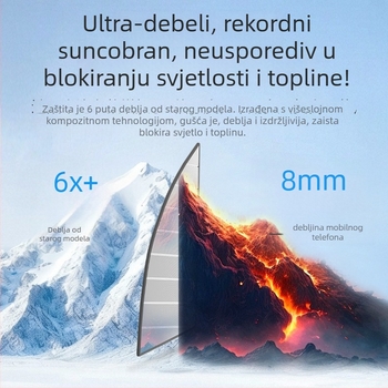 Sklopivi zaštitnik sunca za Ford Ranger - aluminijska folija, ugrađena instalacija, prilagodba dostupna, ispis logotipa moguć