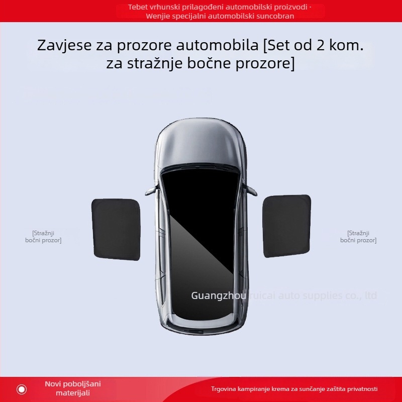 Kompatibilno s Wenjie M5/M7/M8/M9 — sjenilo za prozore i zavjesa za privatnost za bočne prozore, zaštita od sunca i toplinska izolacija cijelog vozila, kemping ploča