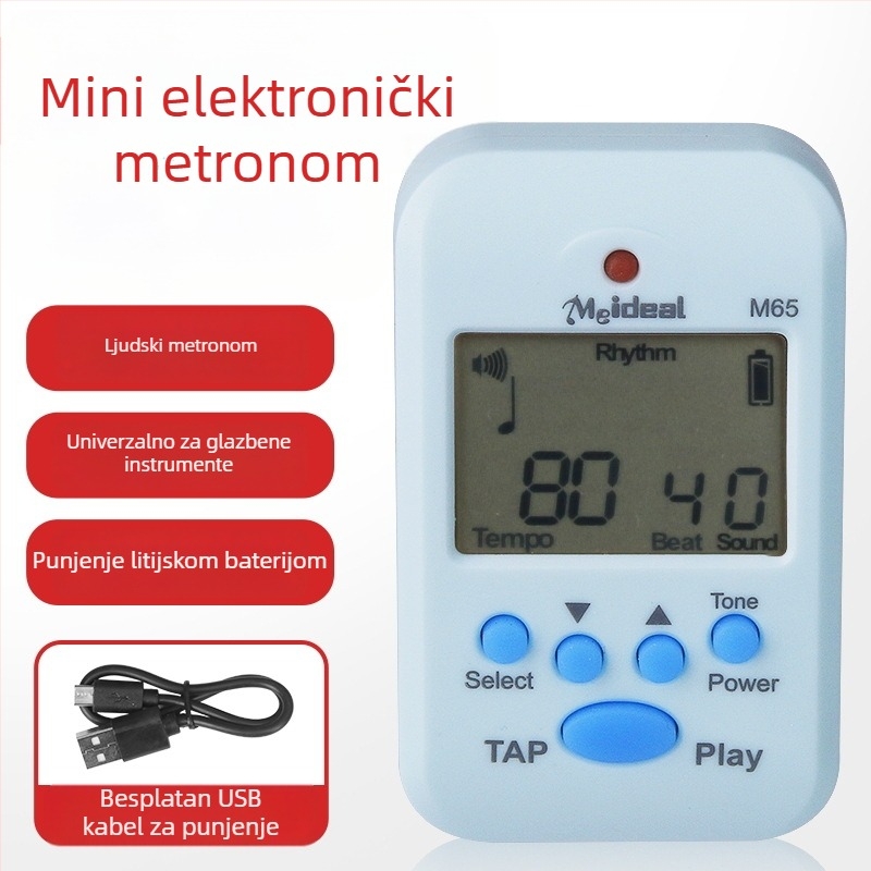 Mini vokalni metronom za klavir, gitaru i bubnjeve – ABS plast, model M65