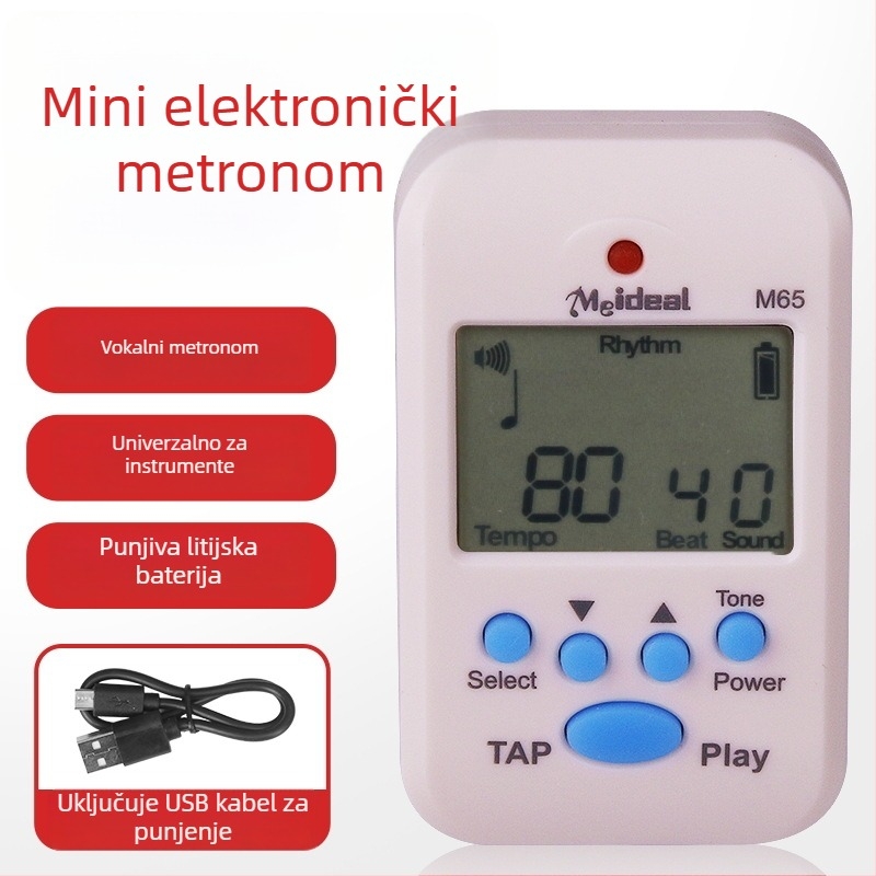 Mini vokalni metronom za klavir, gitaru i bubnjeve – ABS plast, model M65