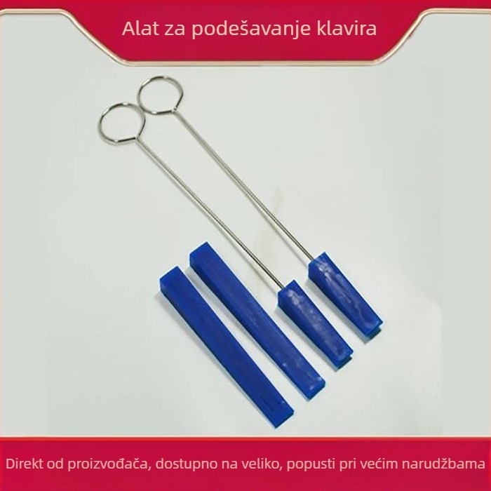 Set alata za podešavanje klavira, 6-dijelni, uključuje ručni alat za podešavanje, kožnu vilicu za utišavanje, šipicu za utišavanje, remen za utišavanje