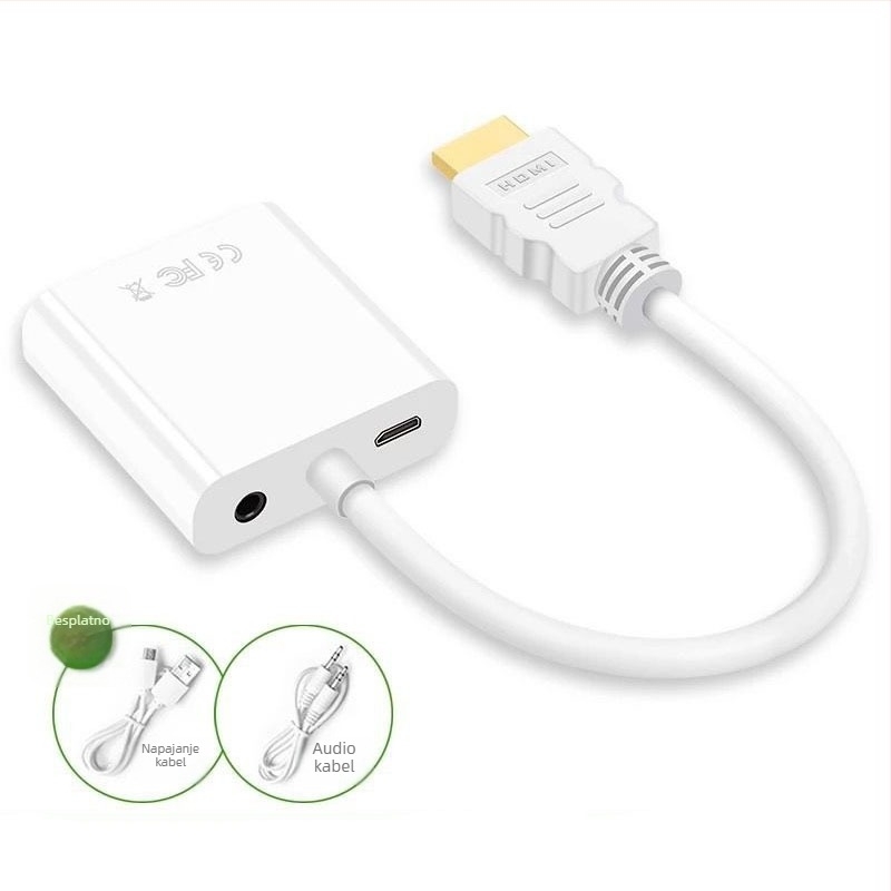 HDMI na VGA adapter, model B7, HDMI sučelje, duljina 25 cm, jezgro od bakreno obložene čelika