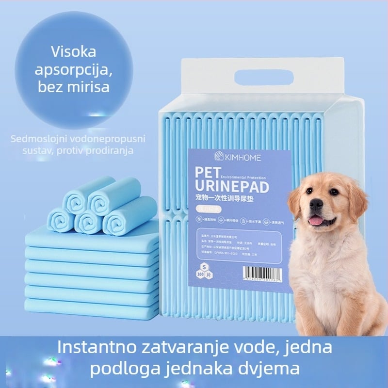 KIMHOME Podloške za kućne ljubimce – jednokratne apsorpcijske podloge za pse i mačke, netkani materijal, pakiranje 100 kom, mogućnost privatne oznake