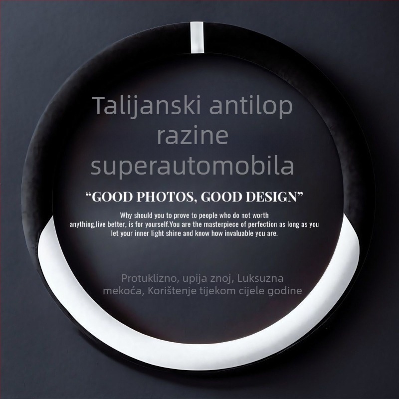 Navlaka za volan od suede kože, univerzalna za sve sezone, protuklizna, prozračna, otporna na habanje