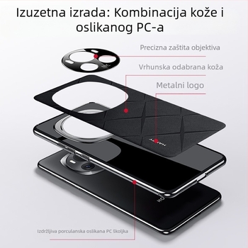 Zaštitna futrola za Glory Magic7 Pro – sintetička koža, tekstura elektroplirano koža, potpuno pokriće objektiva, otporno na padove, boje: bijela, crvena, zelena, crna.