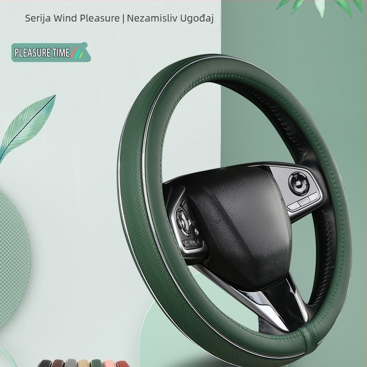 Navlaka za volan - Nappa koža, originalni stil, četiri sezone, kompatibilan s više od 95% modela, univerzalna ugradnja