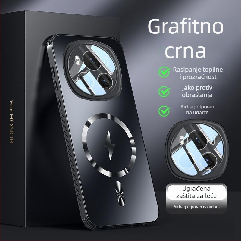 Kućište za Honor Magic6 s filmom za leću, potpuno pokrivanje, bežični magnet, mat završetak, hlađenje