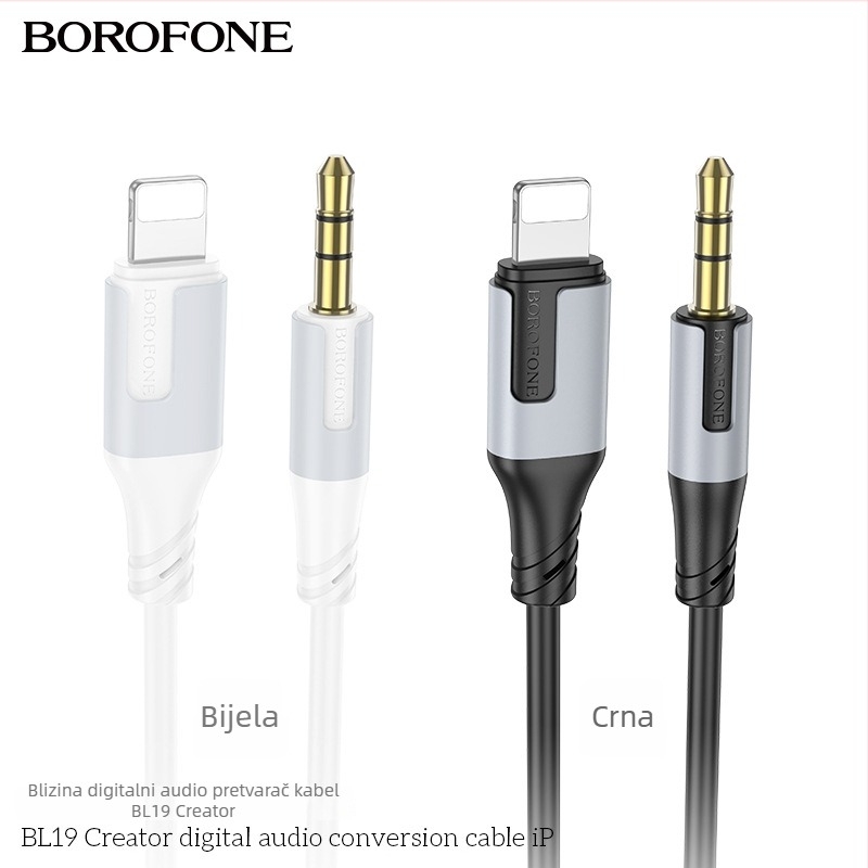 Borofone BL24 USB-C audio kabel, zlatno premazan, bakreno jezgro s cinkovim premazom, TPE izolacija, ROHS certificiran