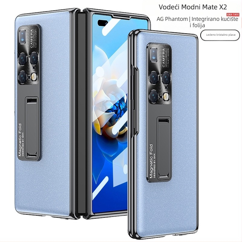 Kućište za Huawei MateX2, sklopivi telefon, s punom zaštitom i integriranim zaslonom, AG Phantom sjajna površina, crna