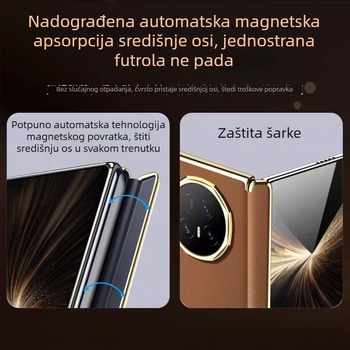 Kućište za Glory MagicV5 – sveobuhvatna zaštita od padova, poslovni minimalistički stil, kožni materijal