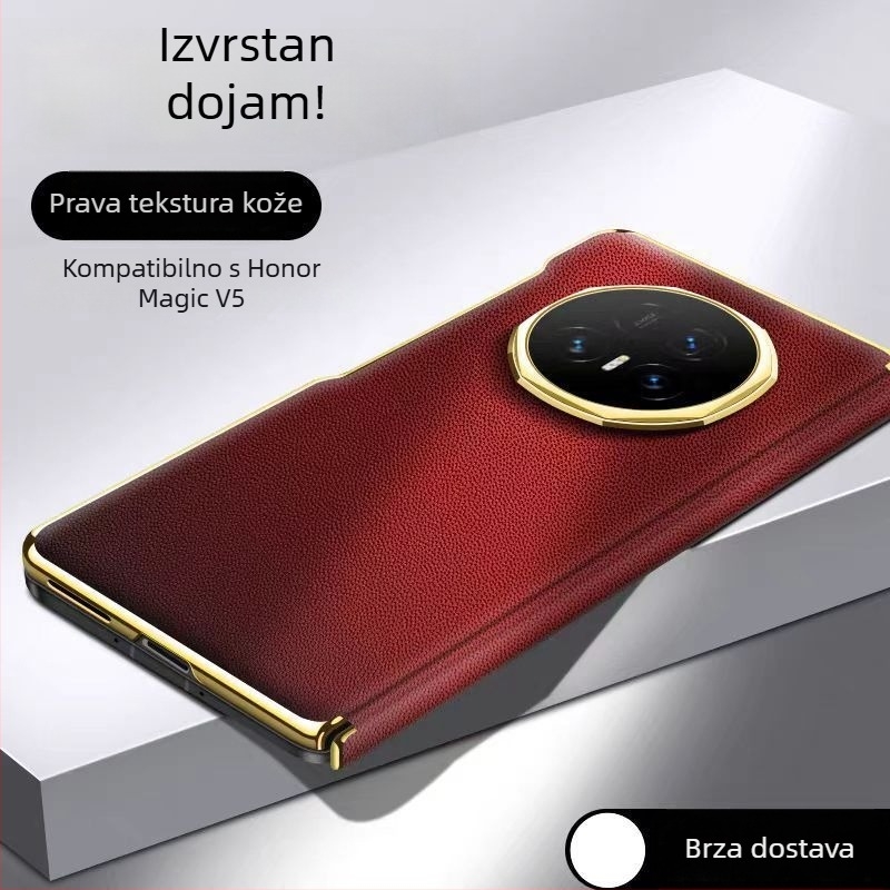 Kućište za Glory MagicV5 – sveobuhvatna zaštita od padova, poslovni minimalistički stil, kožni materijal