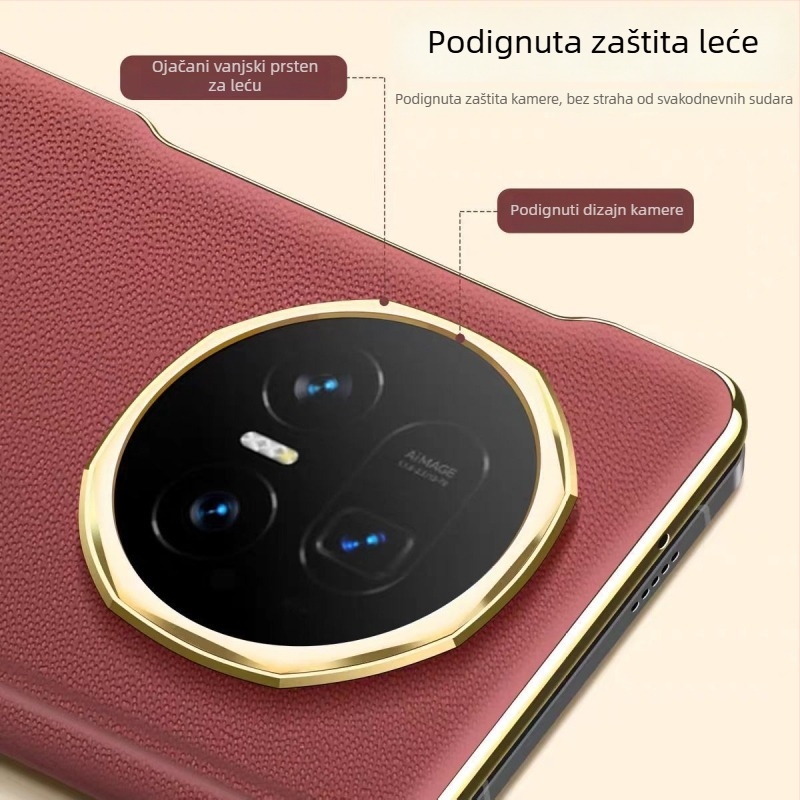 Kućište za Glory MagicV5 – sveobuhvatna zaštita od padova, poslovni minimalistički stil, kožni materijal